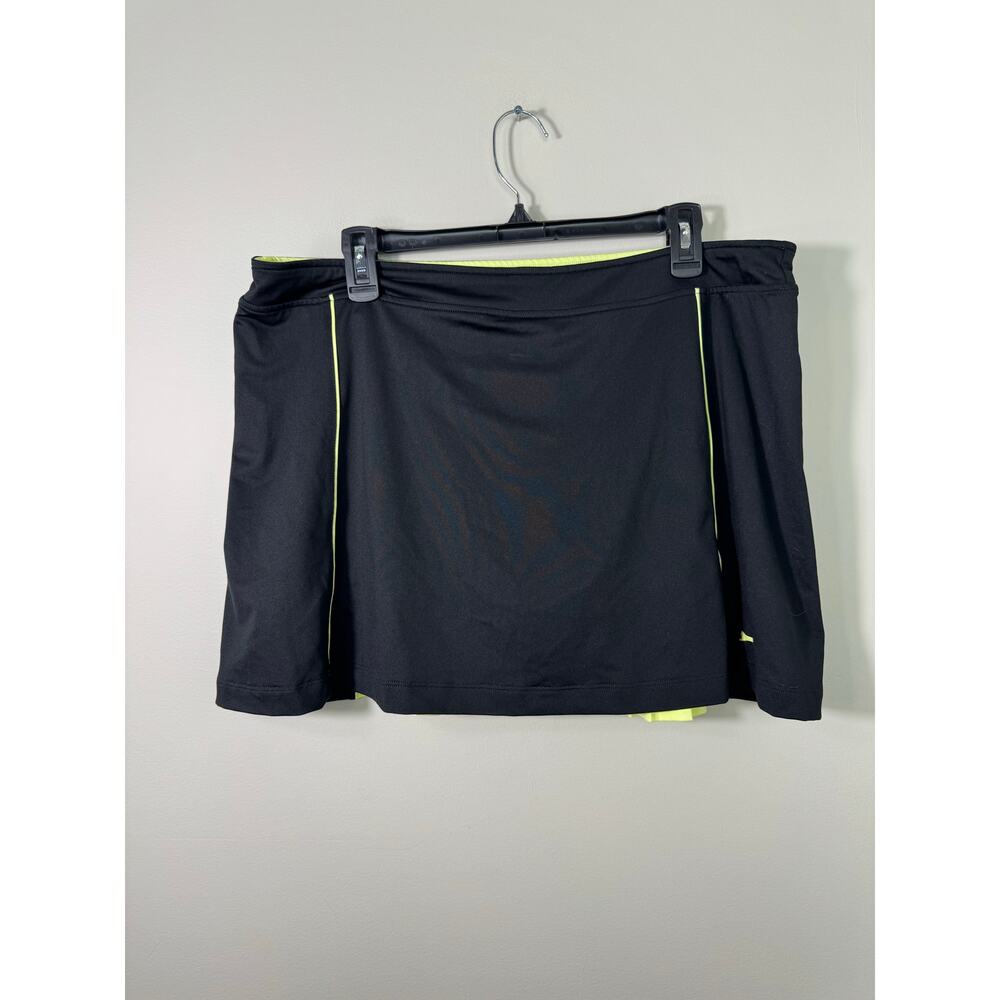 Slazenger Black Green Golf Skort Skirt Size XL